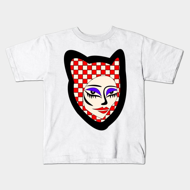 Catwoman is a punk queen Kids T-Shirt by Elizza